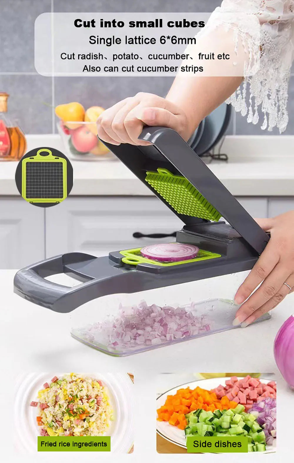 Vegetable Cutter Dicing Blades Slicer Shredder Fruit Peeler