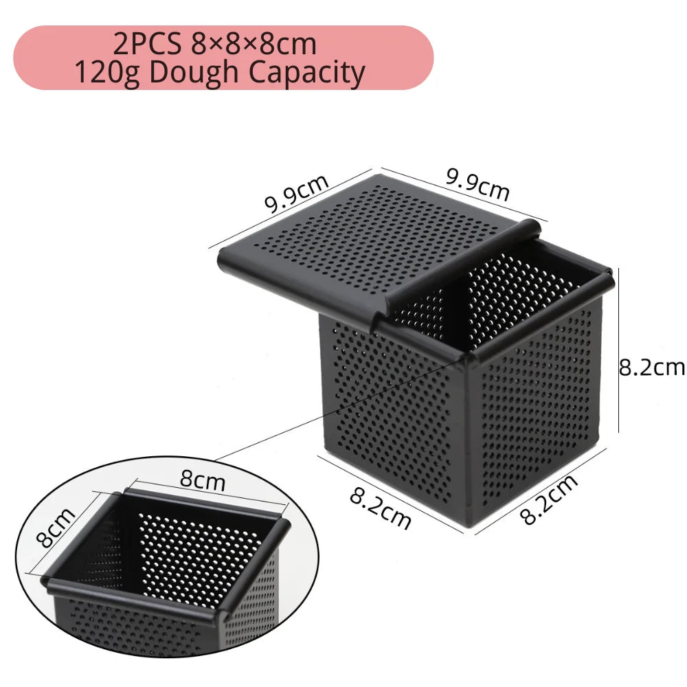 Non Stick Cube Croissant Mini Toast Box Mold