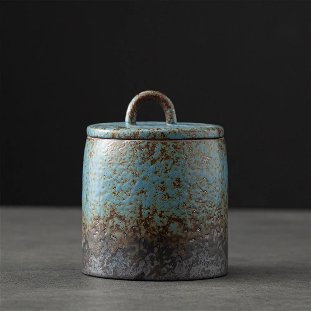 Ceramic Tea Caddy Sealed Jar Small Tea Box
