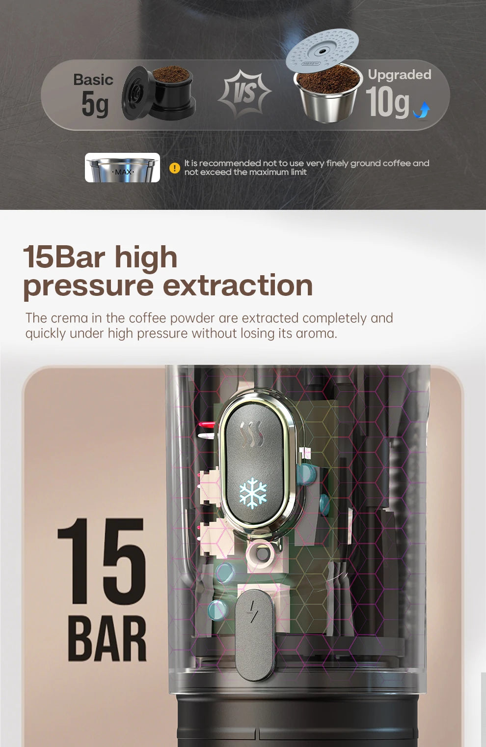 Hibrew Coffee Machine Expresso Coffee Maker Fit Nexpresso