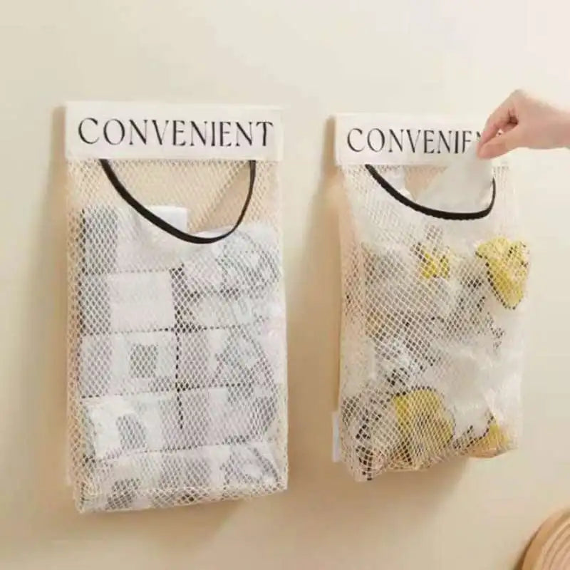 Wall Mount Mesh Storage Bag Garbage Bag Miscellaneous