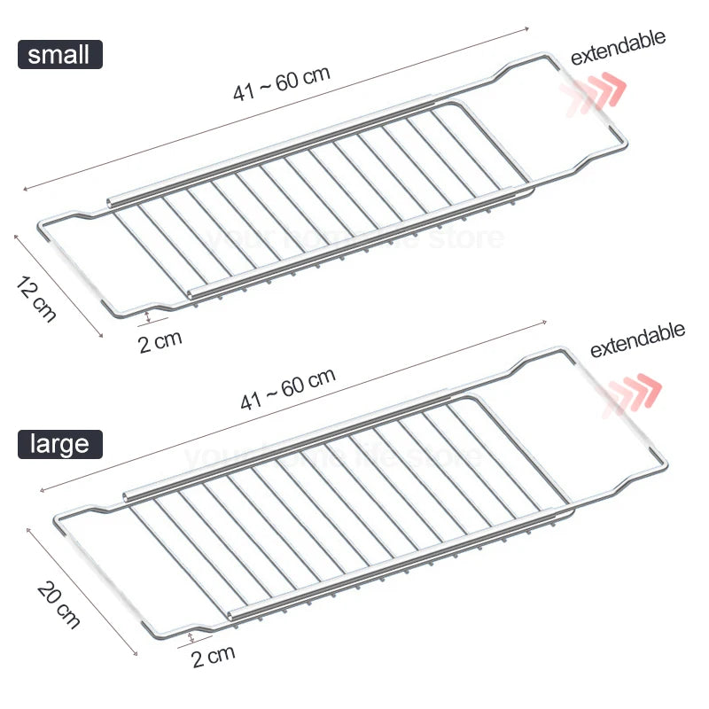 Drain Rack Expandable Over Sink 304 Stainless Steel