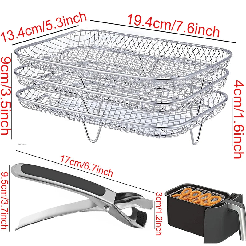 Air Fryer Baking Rack Metal Oven Grill Racks