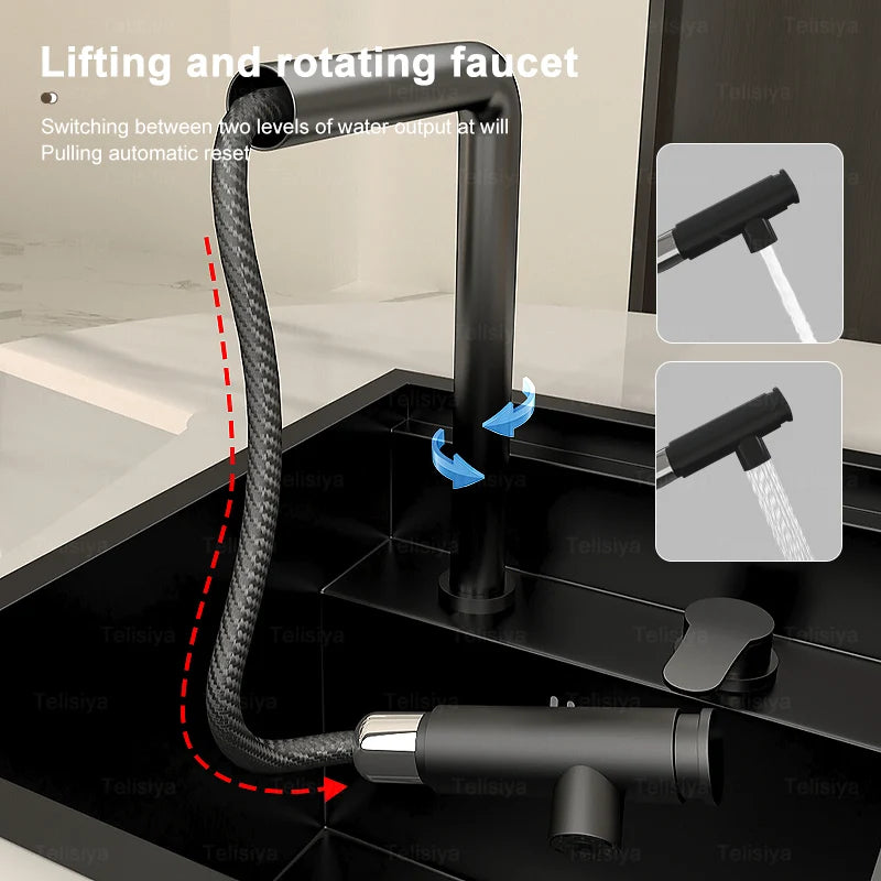 Hidden Sink Bar Sink Kit Folding Faucet Drain