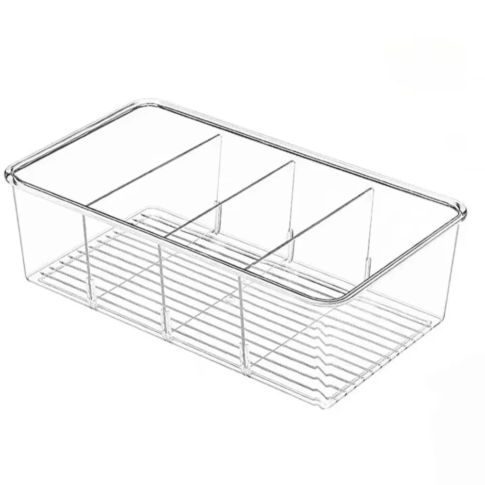 Grids Drawer Box Clear Large Capacity Fridge Storage