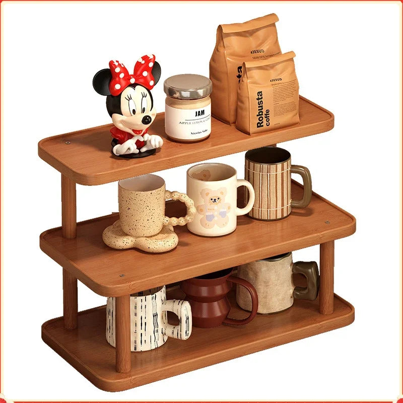 Mid-Century Vintage Coffee Mug Holder Multi-Layer Desktop Cup