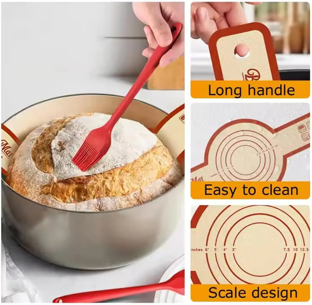 Reusable Silicone Bread Sling Dutch Oven Baking Mat