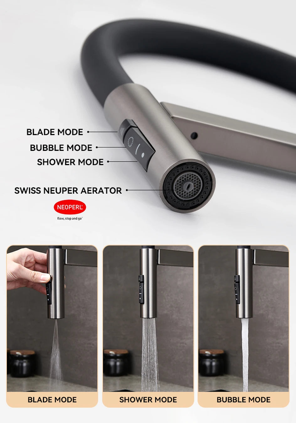 Vgx Brushed Faucet Sink Faucets Rubber Pull Down