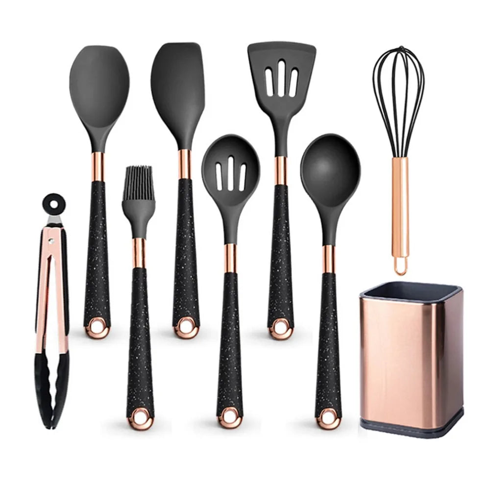 Silicone Cooking Utensils Non-Scratch Non-Stick Heat Resistant
