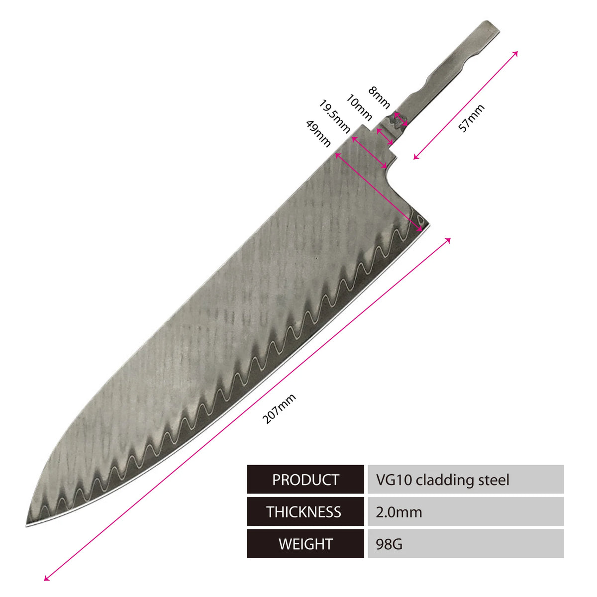 Amber Knife High Quality Blade Japanese Damascus Steel