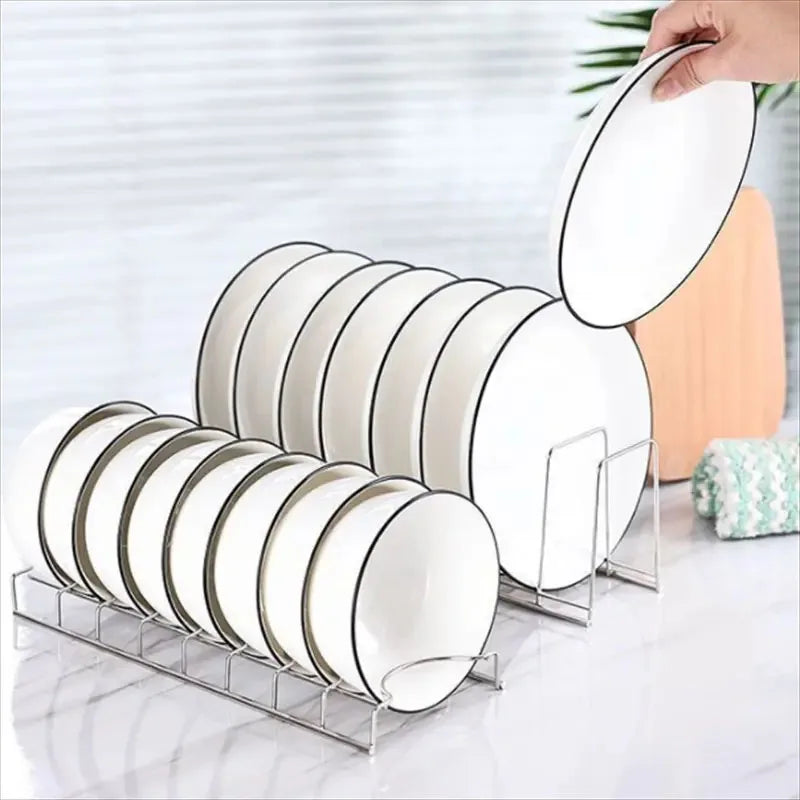Bowl Dish Organizer Stainless Steel Dish Holder Cutlery