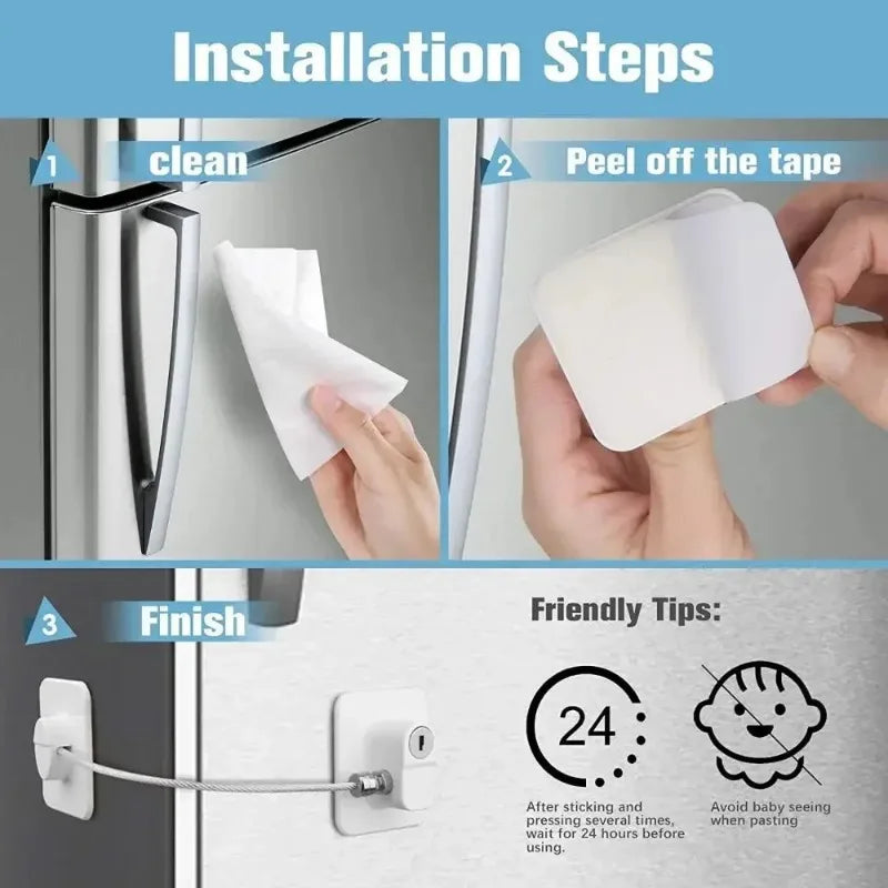 Refrigerator Door Lock Child Proof Fridge Door Lock