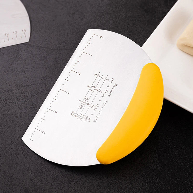 Dough Scraper Stainless Steel Pastry Dough Cutter Semicircular