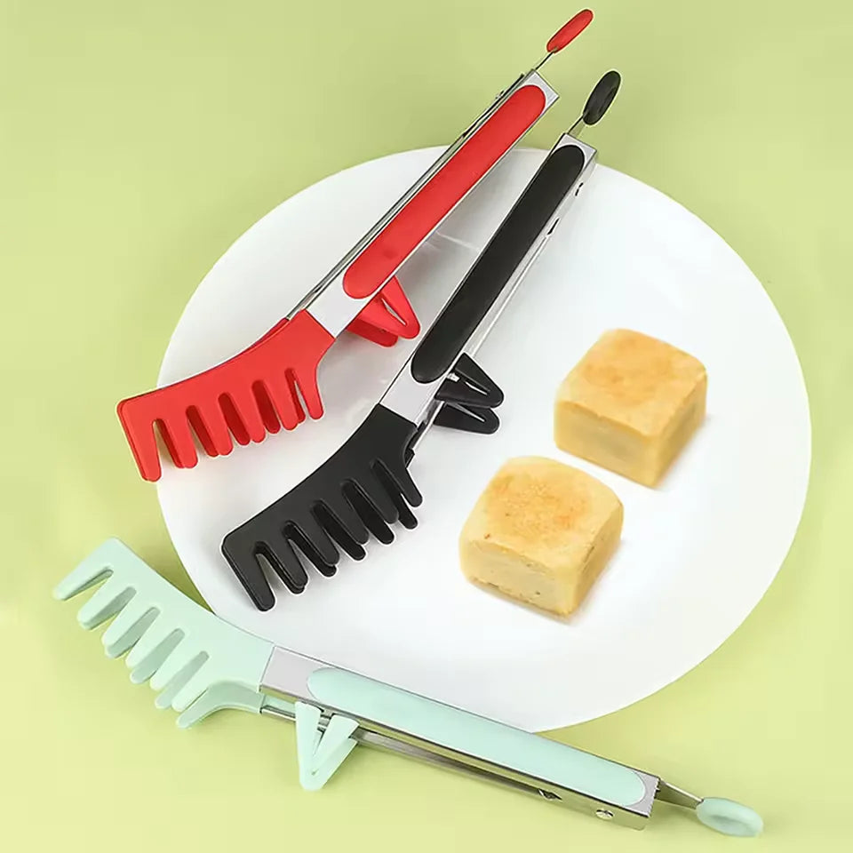 Spaghetti Clip Anti-Scalding Handle Silicone Noodle Tongs