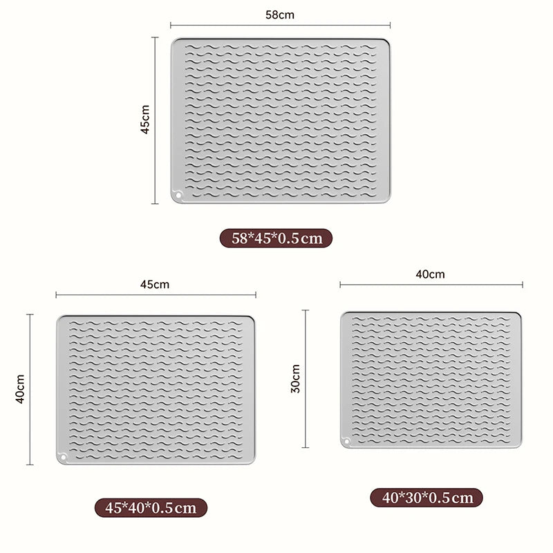 55 45cm/45 40cm Silicone Drying Mat Heat Resistant