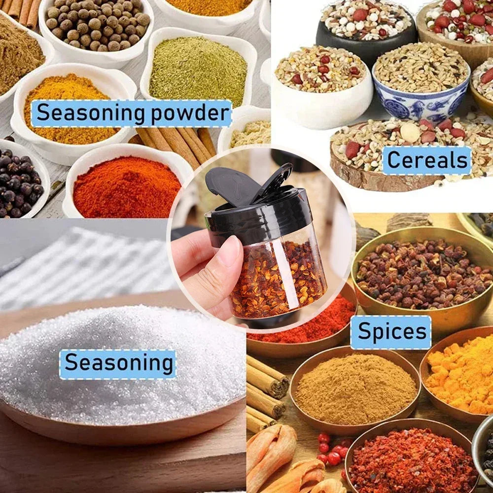1/20pcs Clear Plastic Spice Bottles Salt Pepper Shaker