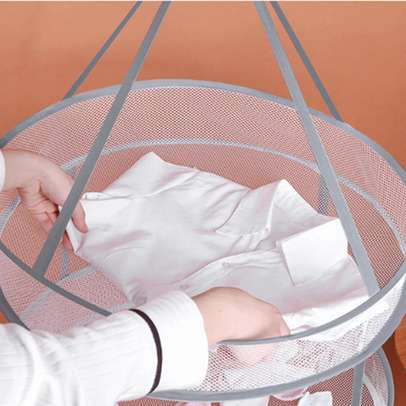 Clothes Drying Basket Hanging Sweater Net Pocket Thickened
