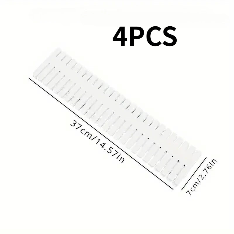 4/8/12pcs White Drawer Divider Partition Diy Sock Storage