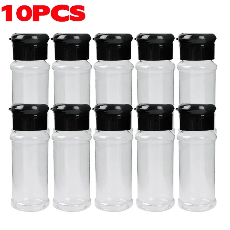 Clear Spices Bottle Salt Pepper Shakers Plastic Barbecue