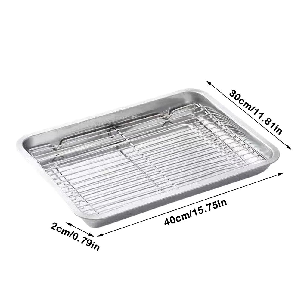 Non-Stick Stainless Steel Baking Pan Cooling Rack Square
