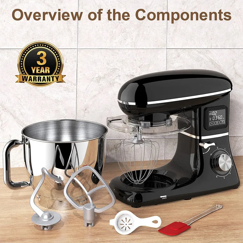 220v Powerful Stand Mixer Electric Blender Automatic Timing