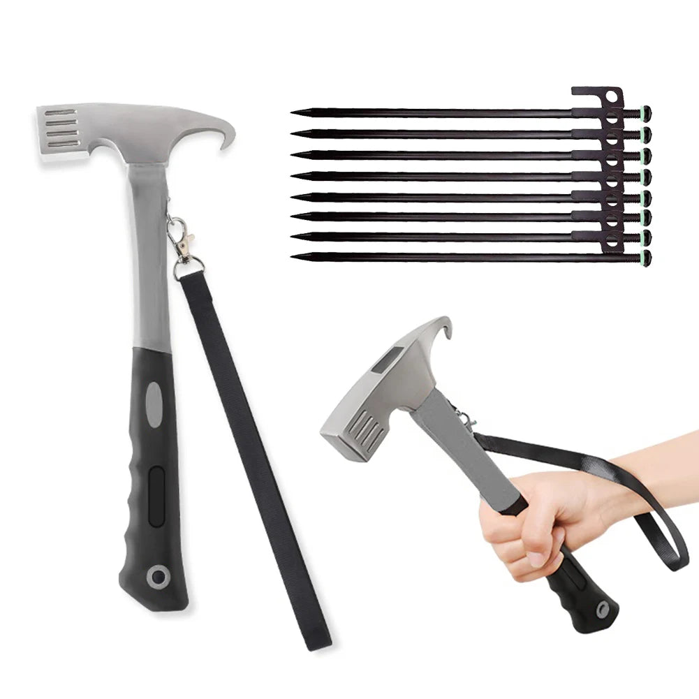 8pcs Tent Pegs Forged Steel Tent Pegs Heavy