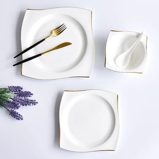 Ceramic Bowl Dish Bone Porcelain Tableware Creative Phnom