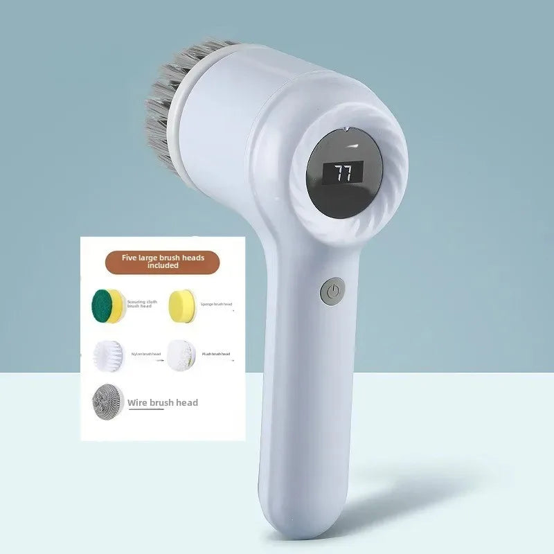 Electric Cleaning Brush Usb Rechargeable Scrubber Bathroom