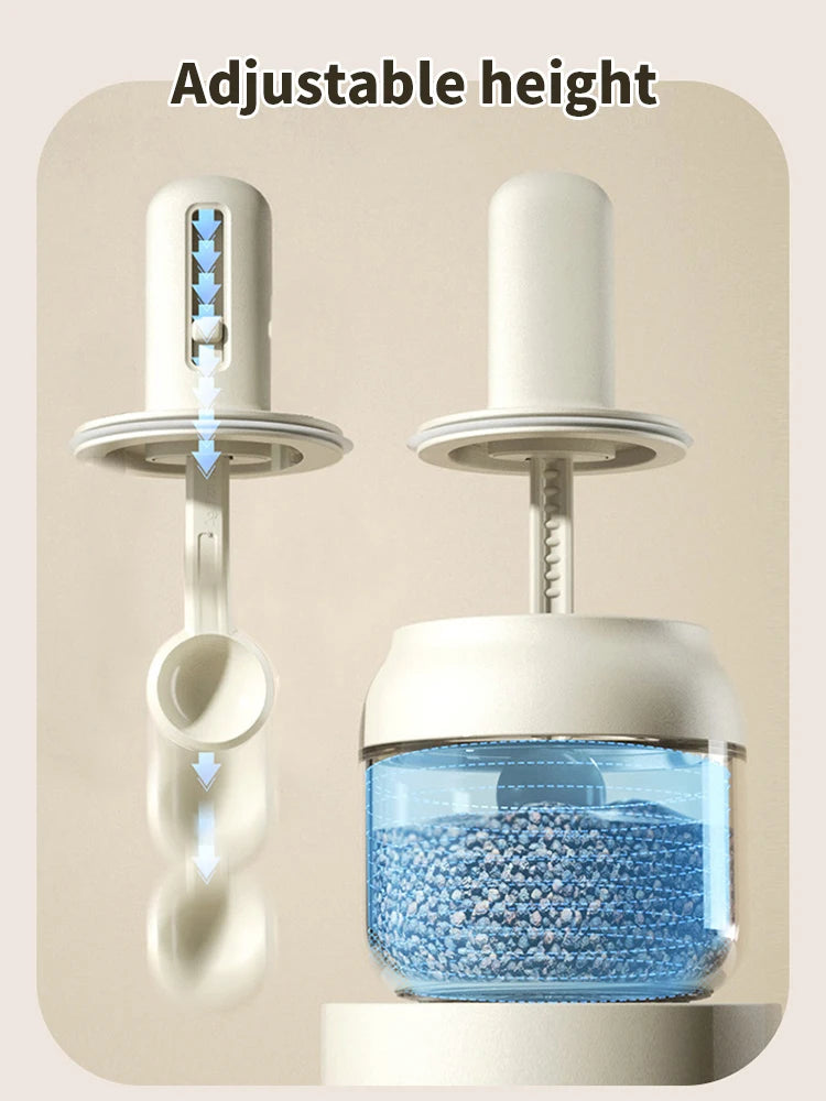 Glass Seasoning Bottle Telescopic Spoon Leak Proof Salt