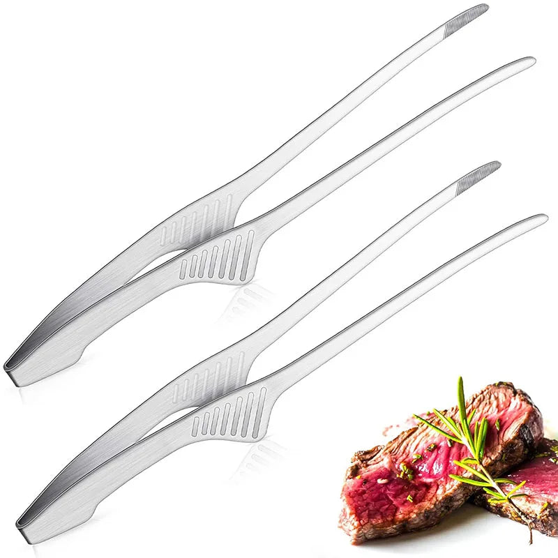 Bbq Tongs Non Slip Cooking Utensils Stainless Steel