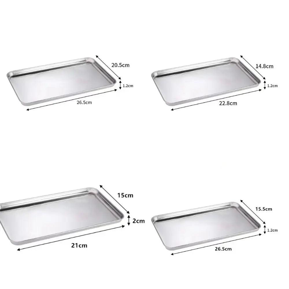 Food Grade Stainless Steel Tray Rust Resistant Rectangular