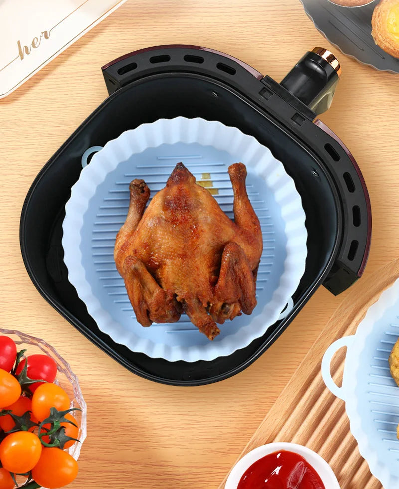 Silicone Air Fryer Liner Round Airfryer Oven Baking
