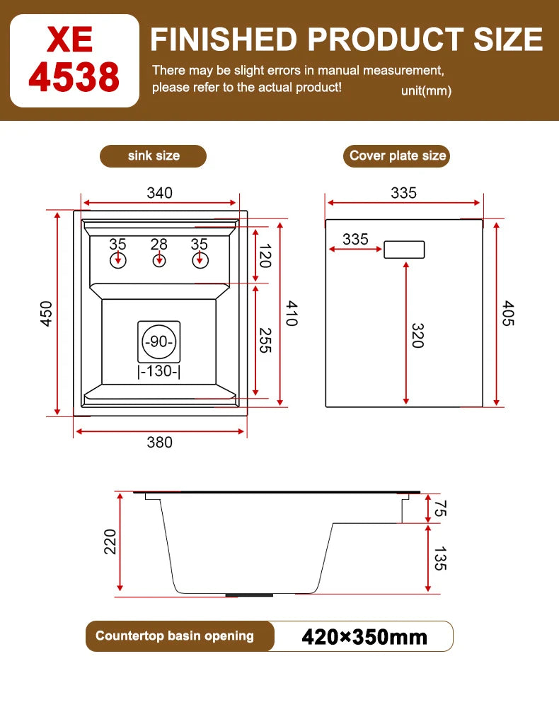 Stainless Steel Hidden Sink Lid Balcony Bar Apartment