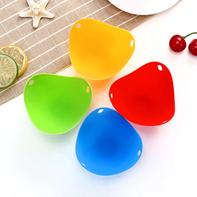 4pcs Silicone Egg Poachers Cups Egg Boiler Mold