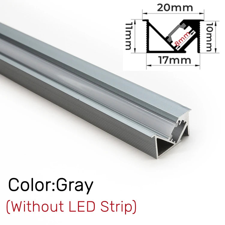 5m/1m/Pcs Invisible Led Recessed Aluminum Profile Hidden