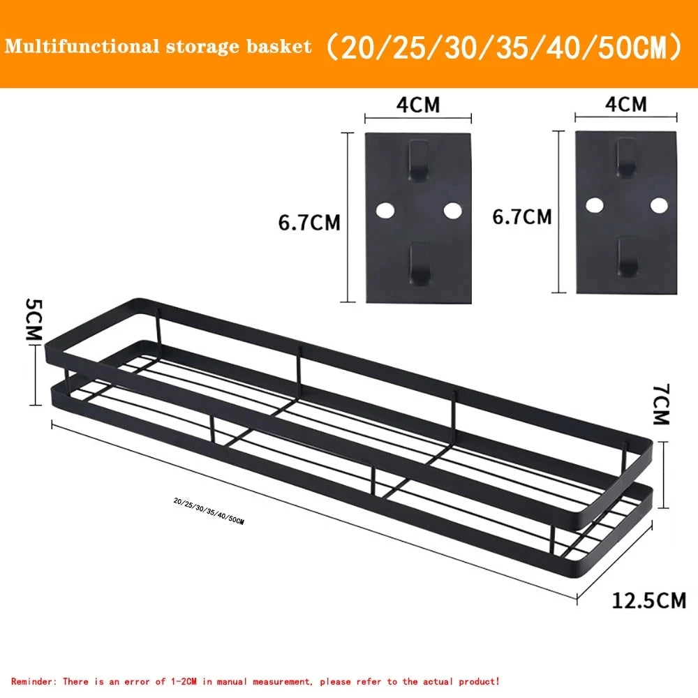 Bathroom Organizer Wall Mount Bracket Holder Wall Storage