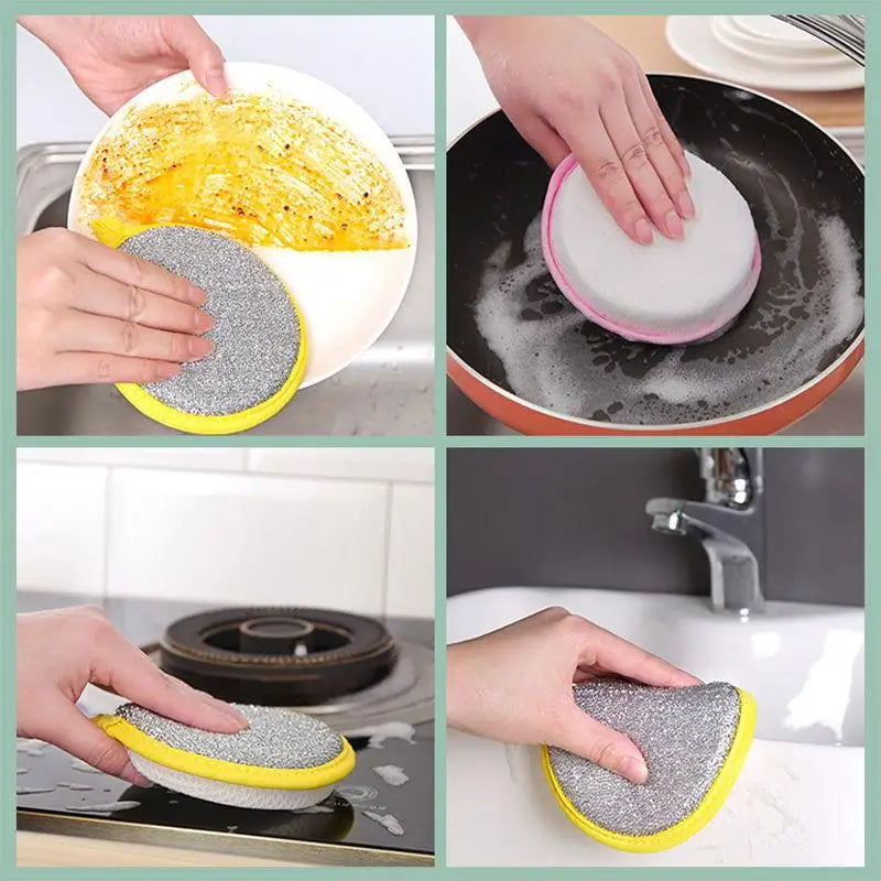 10/20/50pcs Double Side Dishwashing Sponge Dish Washing Brush