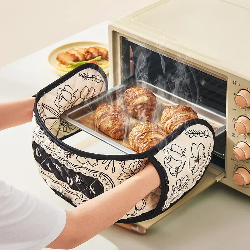 1pc Oven Mitts Microwave Baking Bbq Integrated Glove