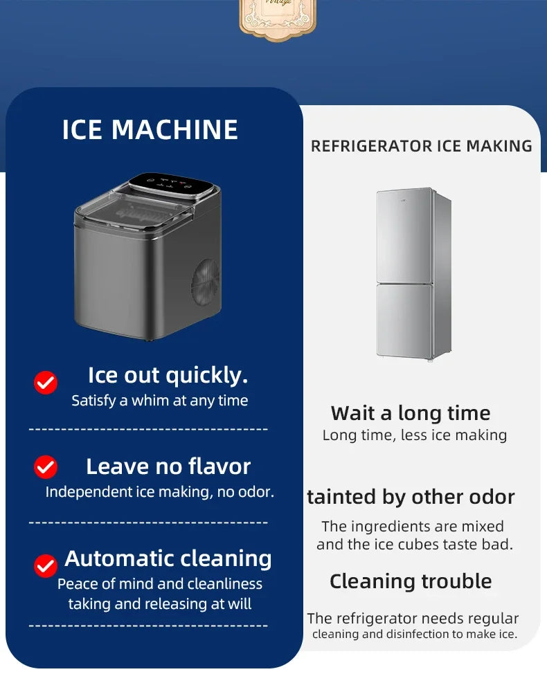 Small Ice Maker Electric 220v Multi-Functional Smart Touch