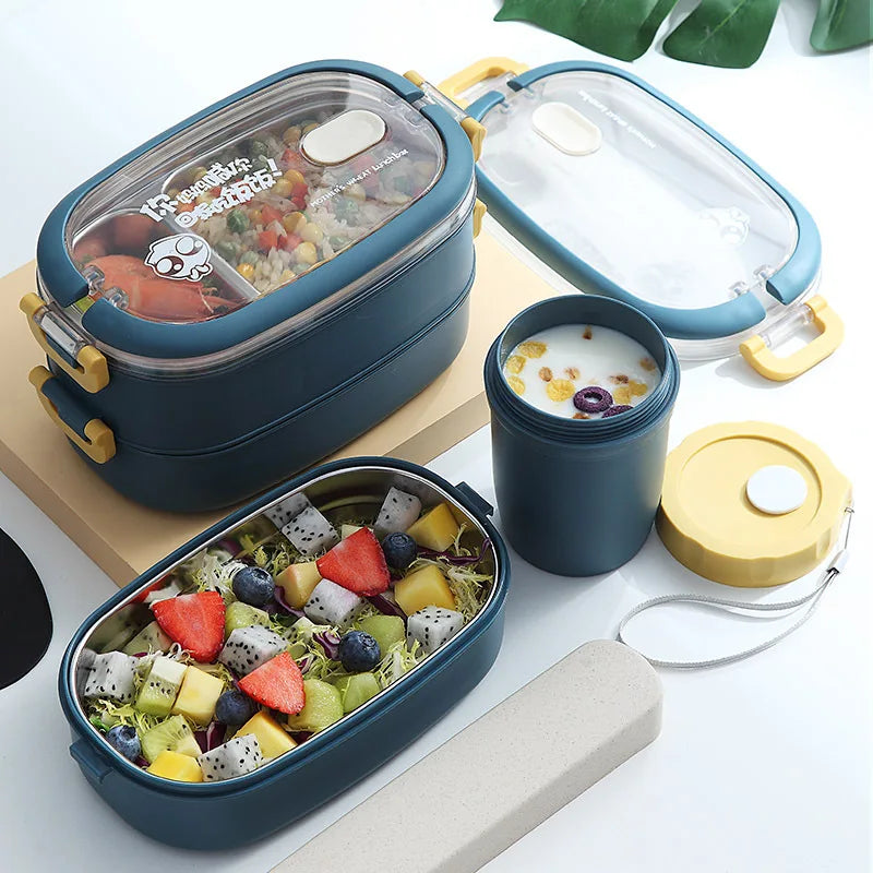 Multi-Layer Bento Box Thermal 304 Stainless Steel Lunch