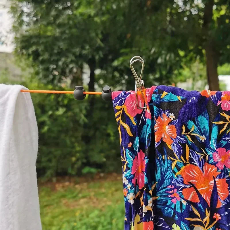 8m Non-Perforated Clothesline Retractable Travel Drying Rack