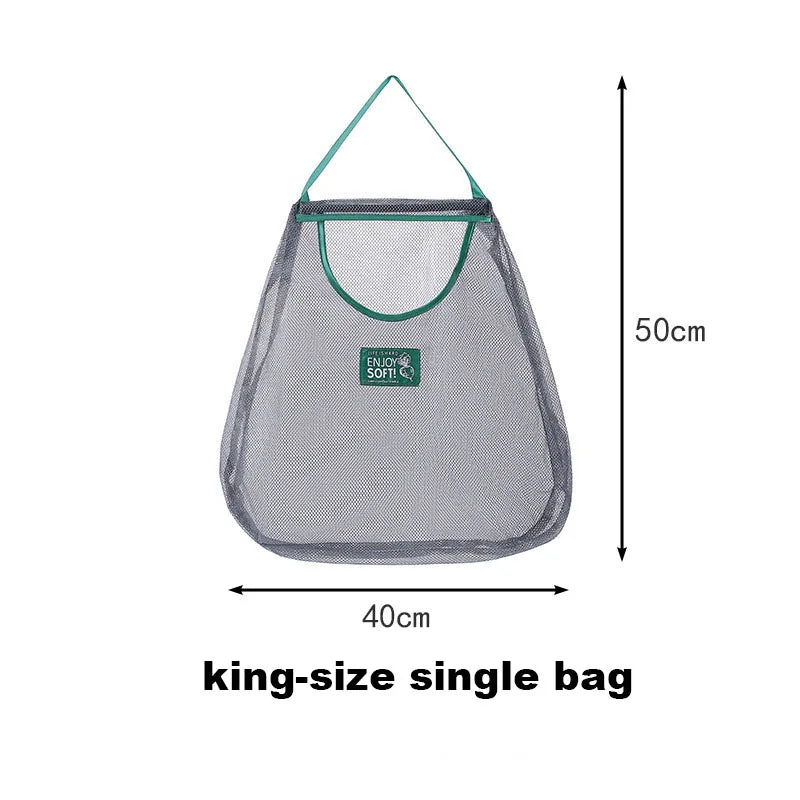Hanging Breathable Mesh Produce Storage Bag Handheld Vegetable