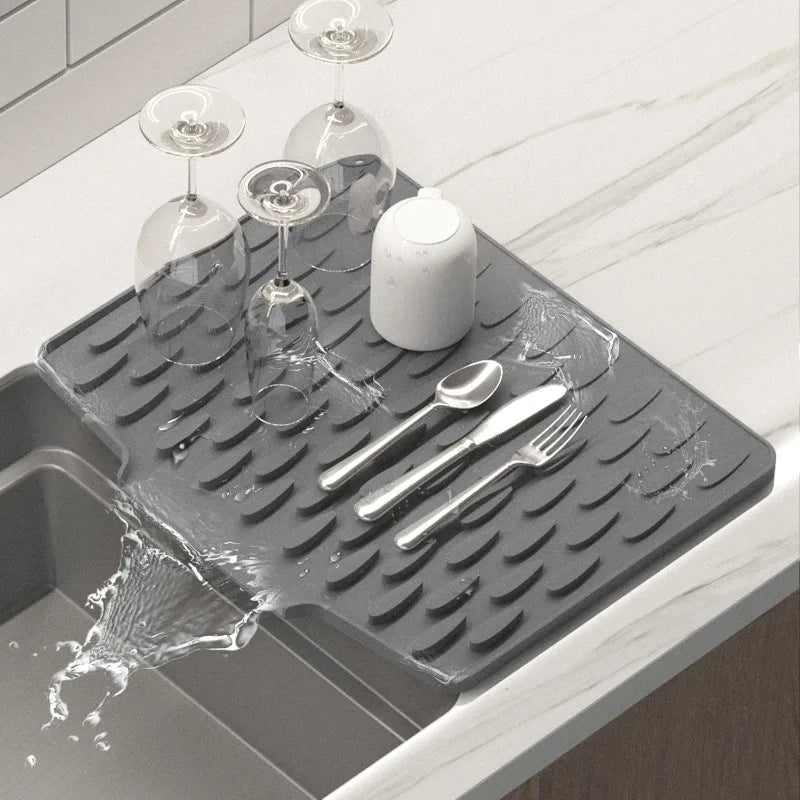 Silicone Sink Drain Mat Drying Mat Non-Slip Tableware