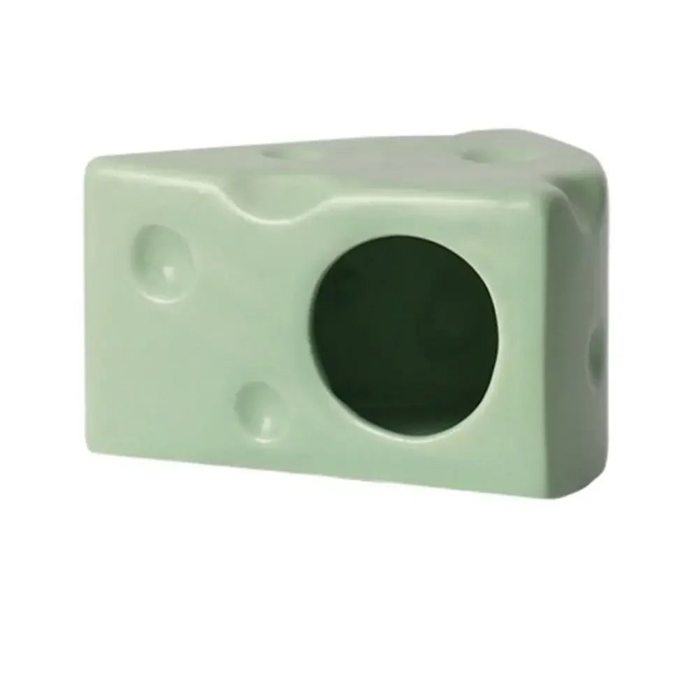 Durable Creative Hamster Hideout Cheese Shape Decorative Feeding