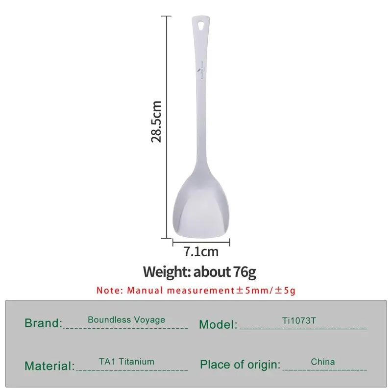 Boundless Voyage Titanium Spatula Ultralight Food Turner