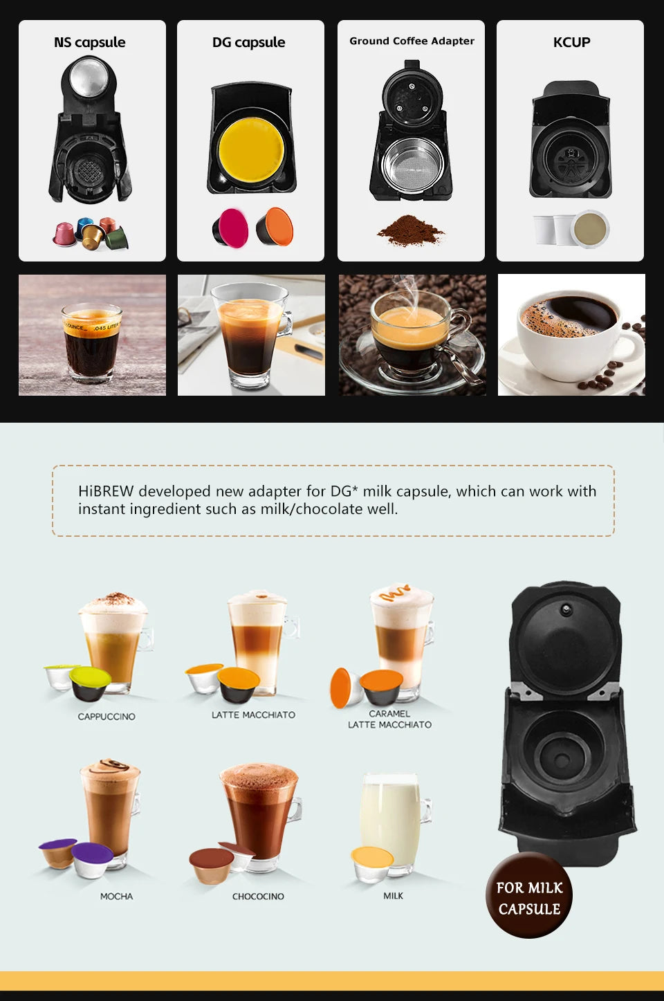 Hibrew In Multiple Capsule Coffee Maker Full Automatic
