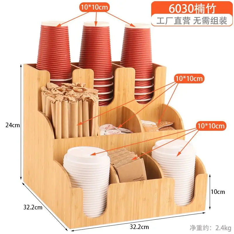 Creative Coffee Shop Bar Paper Cup Straw Storage