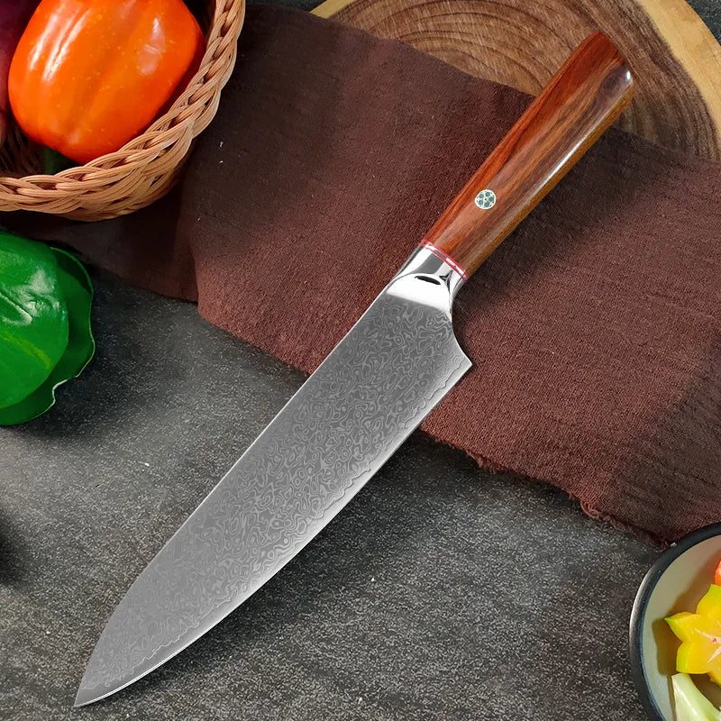 Damascus Steel Professional Chef Knife Super Sharp Cutting