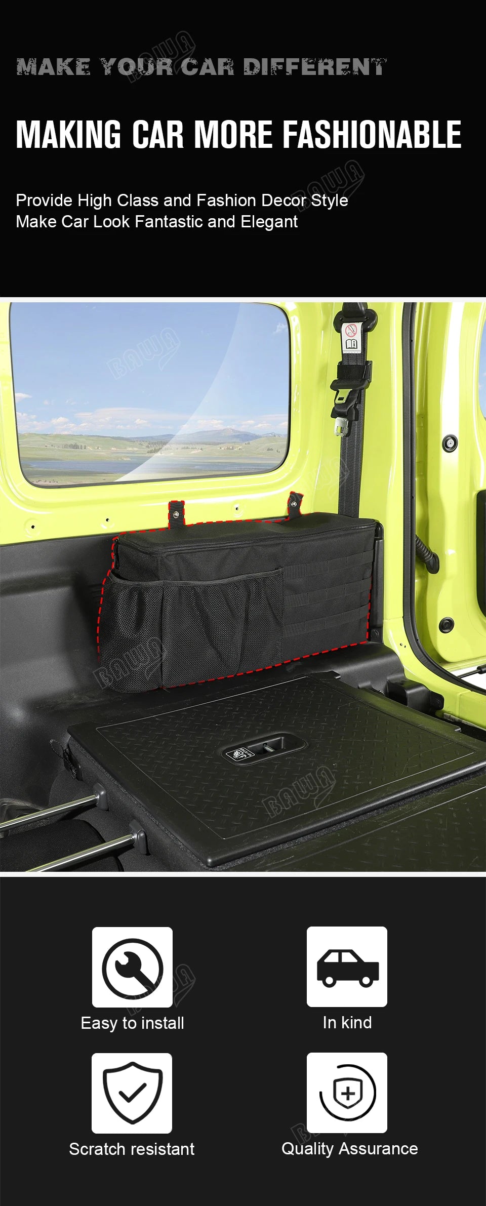 Bawa Large Capacity Trunk Storage Bag Suzuki Jimny