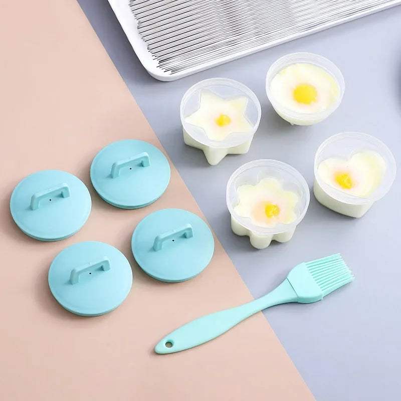 4pcs/Set Cute Plastic Egg Boiler Cooking Egg Mold
